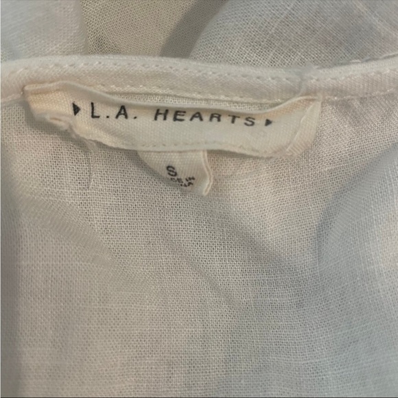 LA Hearts cropped white button down - Picture 3 of 4